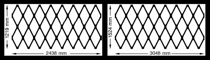 expanded metal sheet size